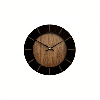 Wooden Silent Wall Clock with Vintage Design