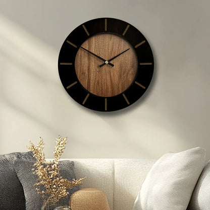 Wooden Silent Wall Clock with Vintage Design