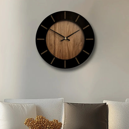 Wooden Silent Wall Clock with Vintage Design