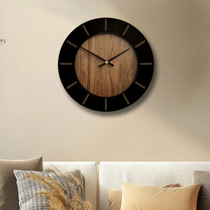 Wooden Silent Wall Clock with Vintage Design
