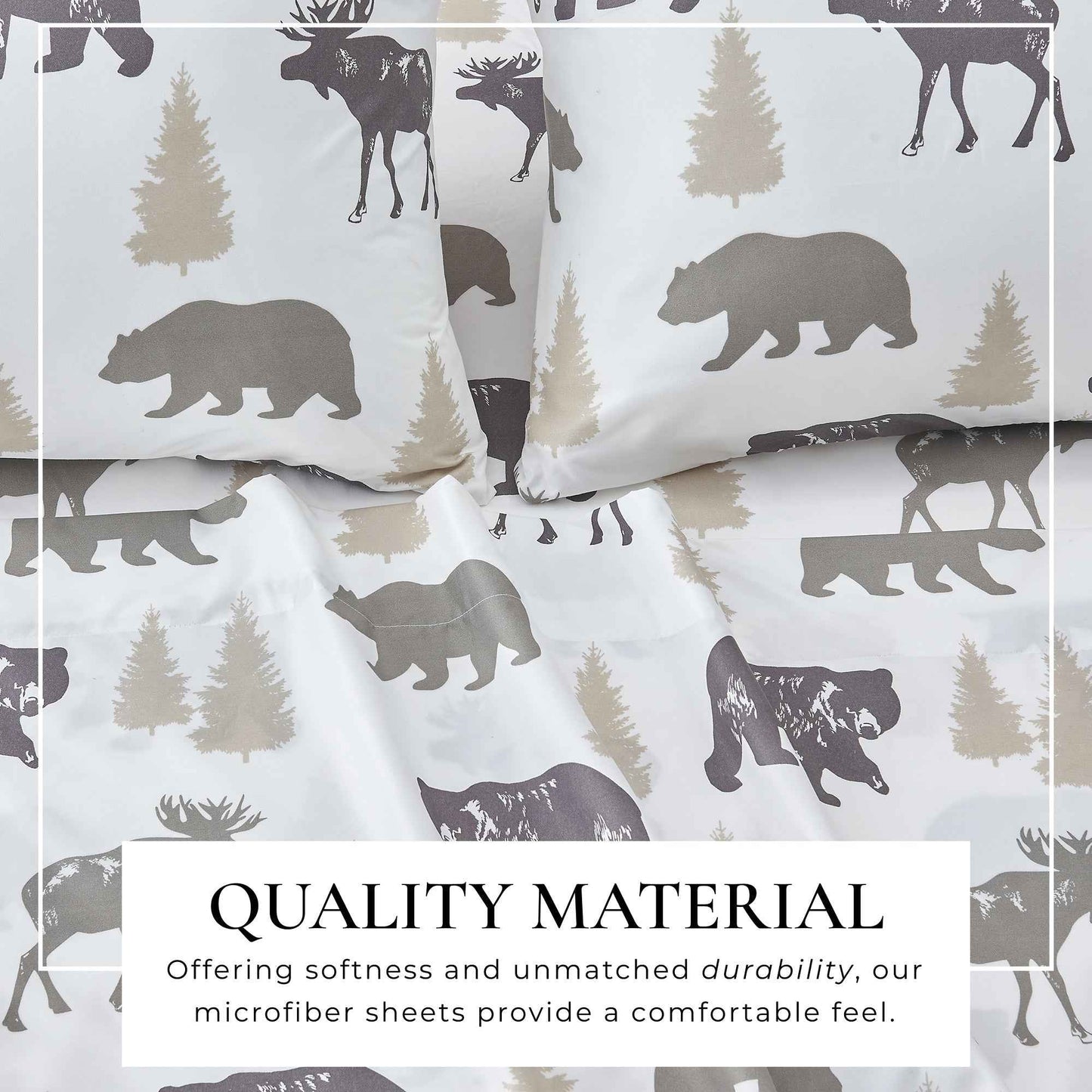 4-Piece Lodge Microfiber Sheet - Mountain Ridge Collection