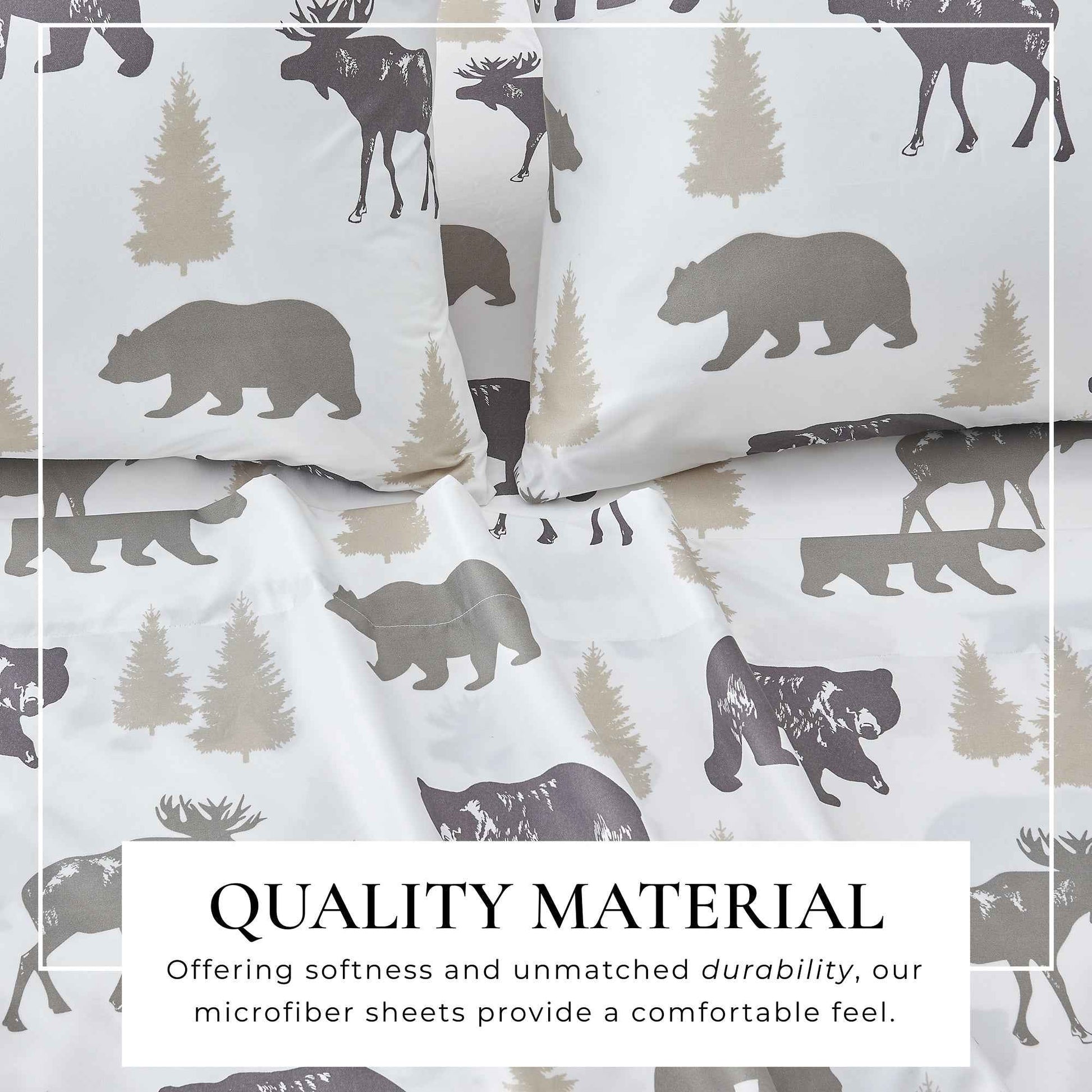 4-Piece Lodge Microfiber Sheet - Mountain Ridge Collection
