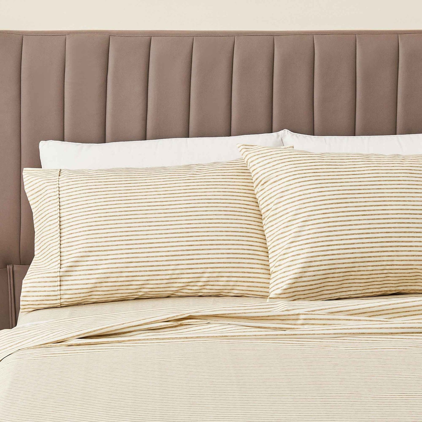 Striped Microfiber Sheet Set - Evette Collection