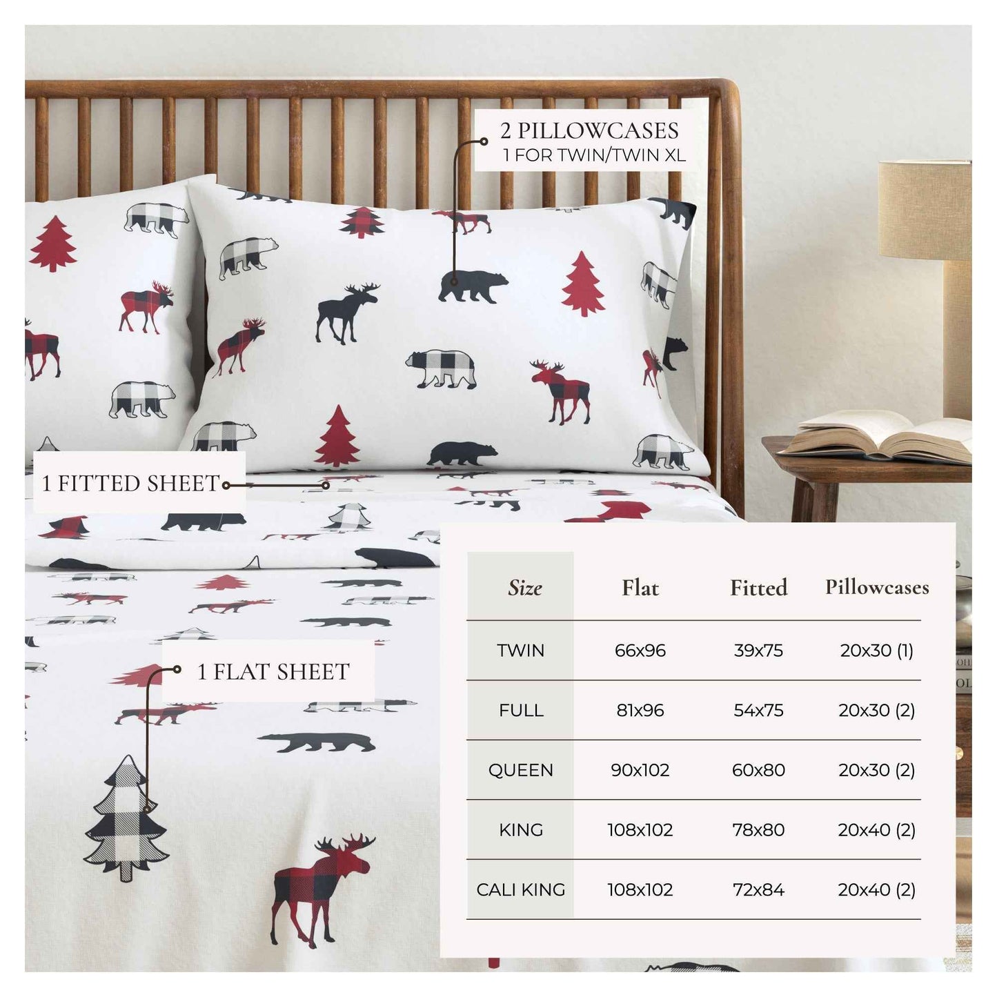 100% Turkish Cotton Flannel Sheet Sets - Boulder Collection