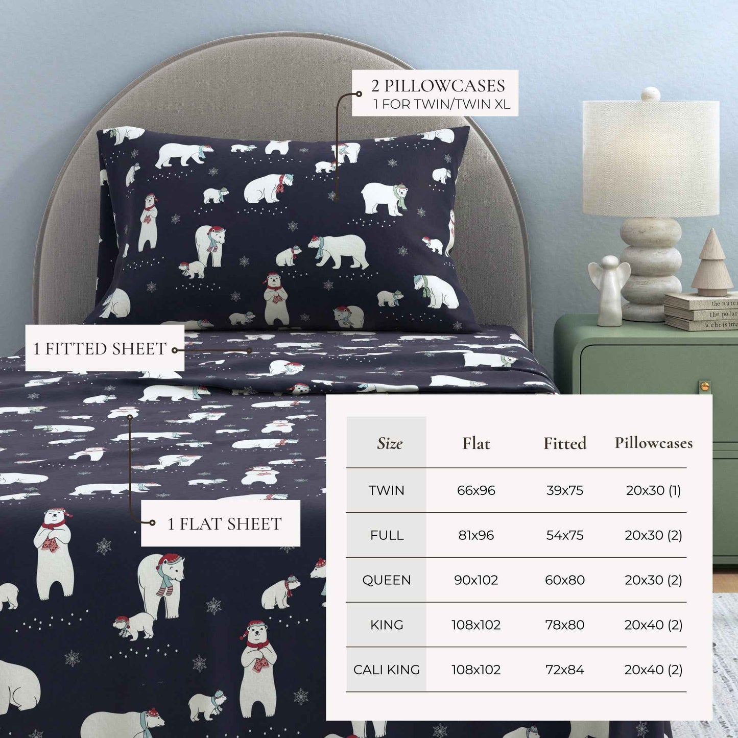 4-Piece Turkish Cotton Flannel Sheet - Whittaker Collection