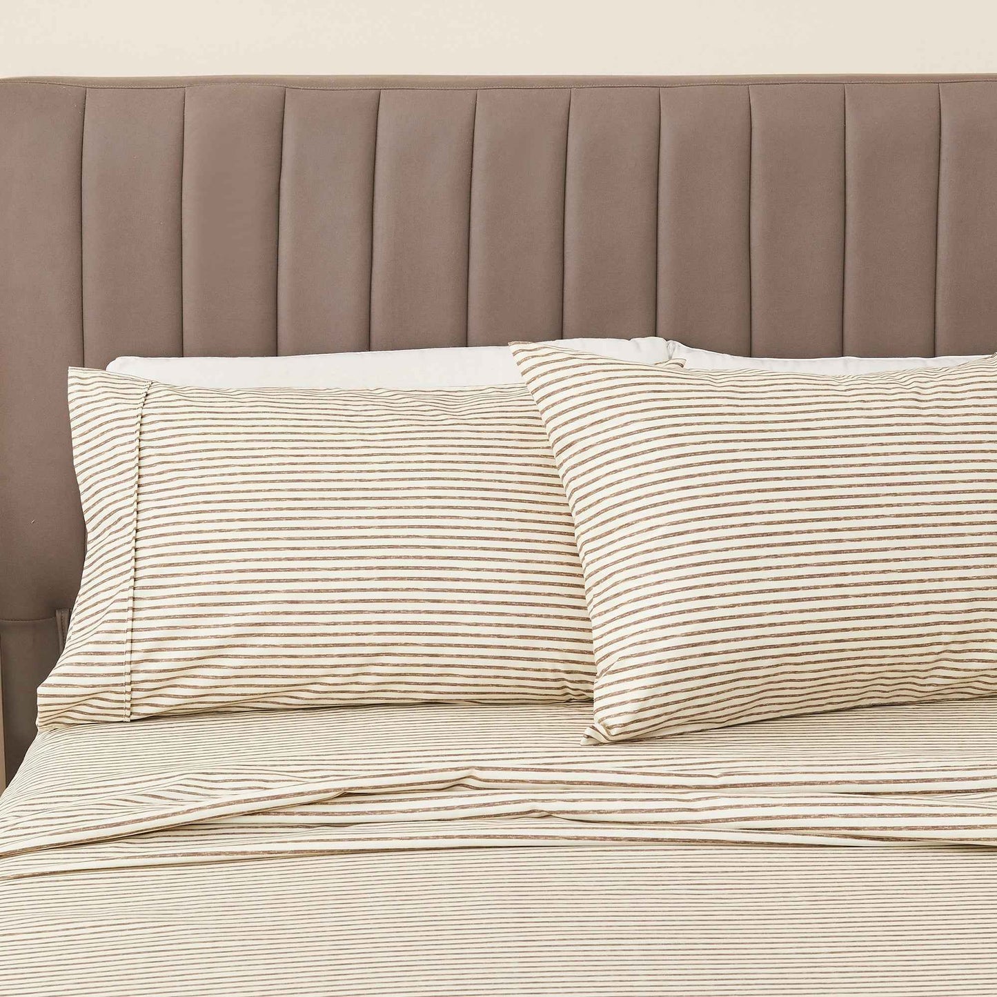 Striped Microfiber Sheet Set - Evette Collection