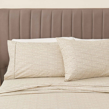 Striped Microfiber Sheet Set - Evette Collection