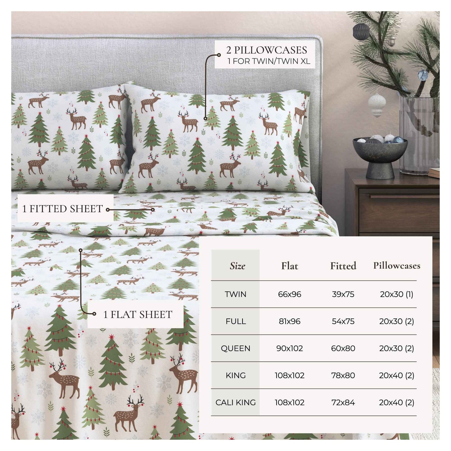 100% Turkish Cotton Flannel Sheet Sets - Boulder Collection