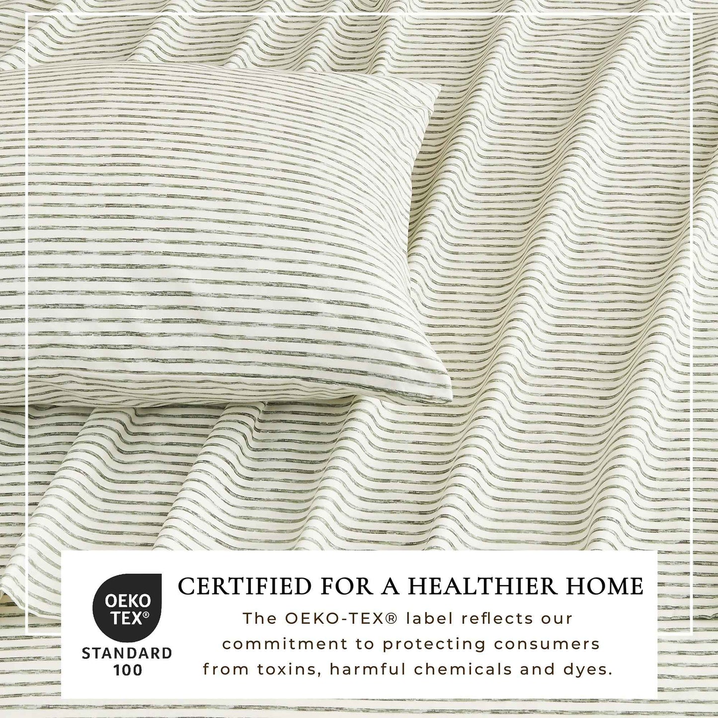 Striped Microfiber Sheet Set - Evette Collection