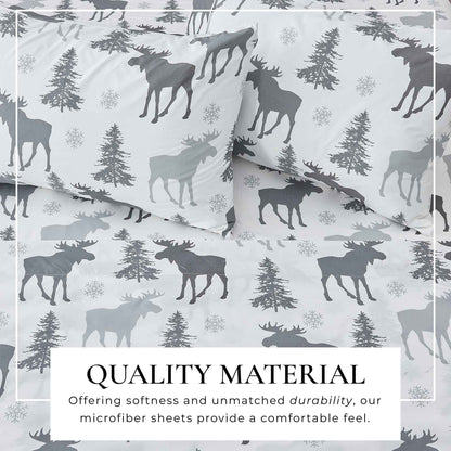 4-Piece Lodge Microfiber Sheet - Mountain Ridge Collection