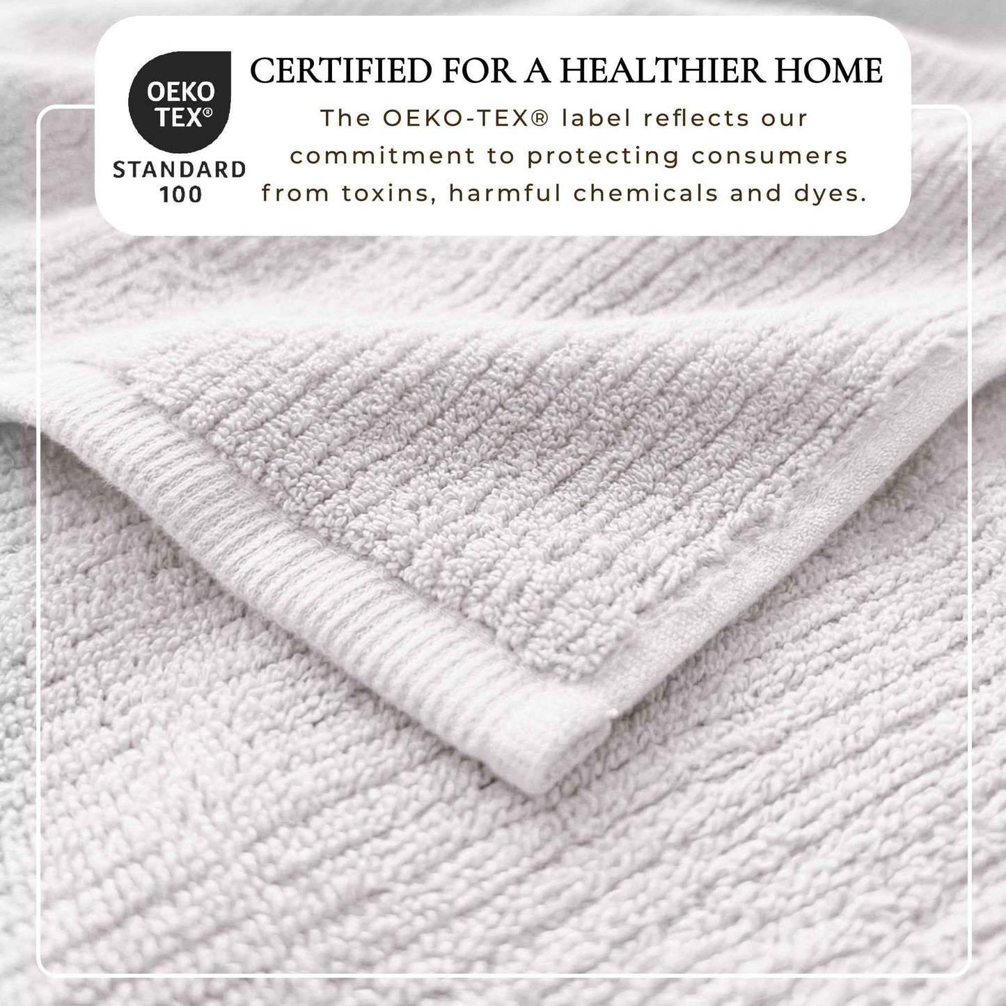 Turkish Cotton Ribbed 6-Piece Bath Towel Set - Georgiana Collection