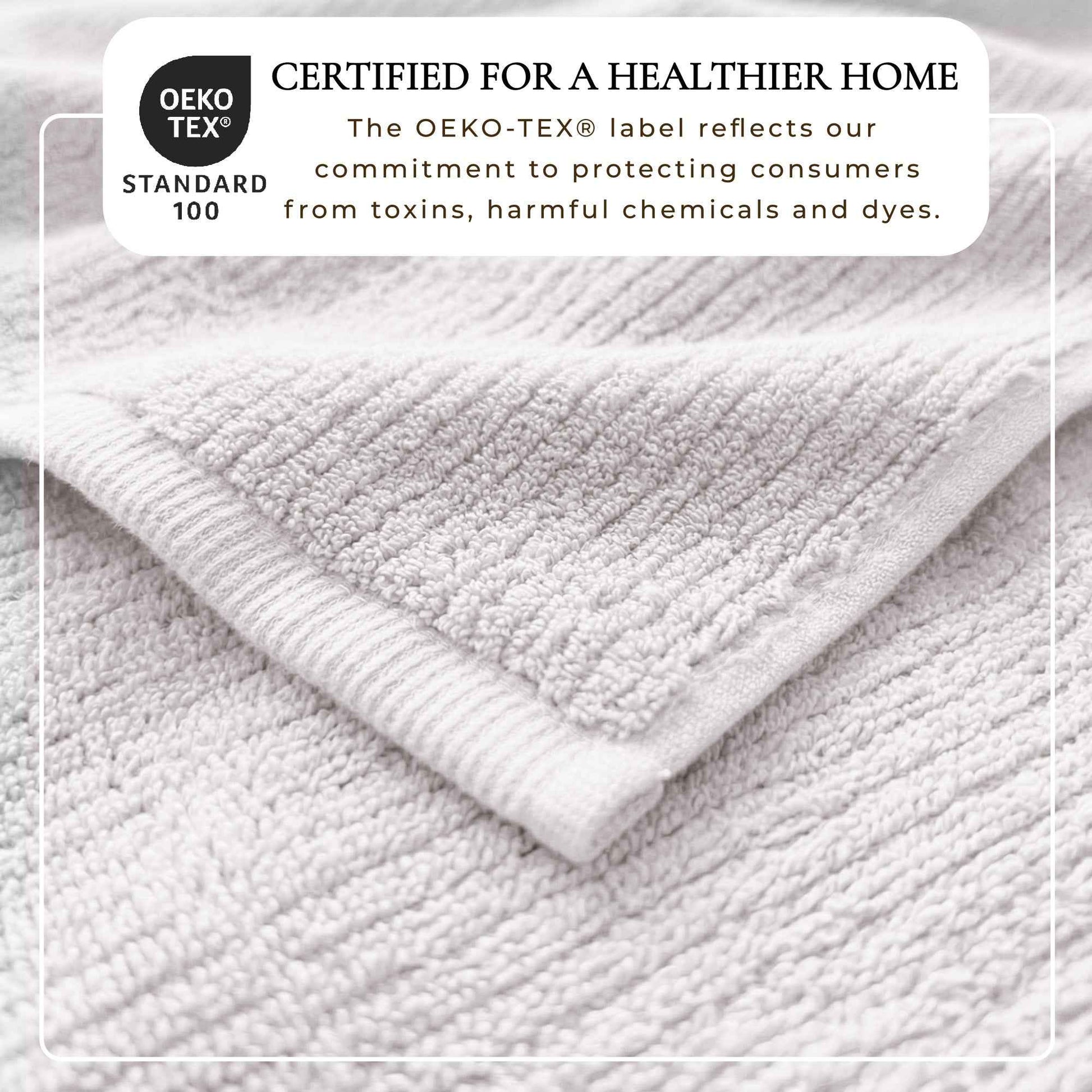 Turkish Cotton Ribbed 6-Piece Bath Towel Set - Georgiana Collection