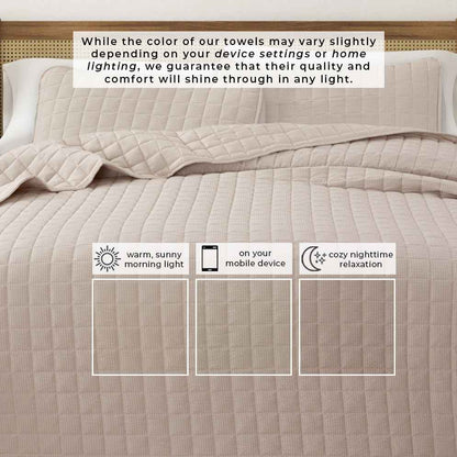 Box-Stitched Seersucker Quilt Set - Seersucker Collection