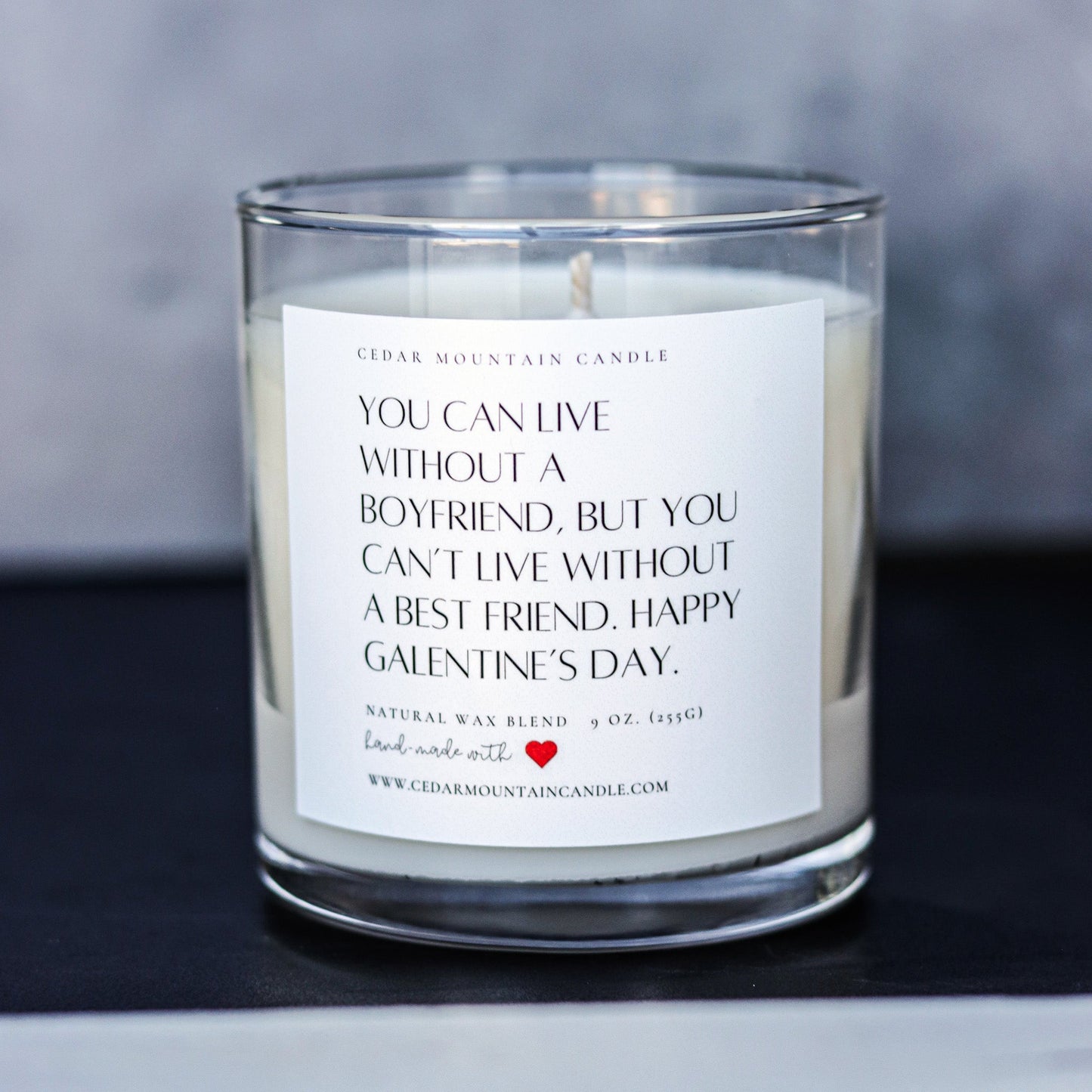 "You can live without.." Galentine's Day 9 oz Whiskey Glass Jar Soy Candle - Choose Your Scent - PoshaBella