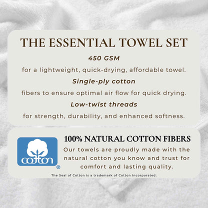 Cotton Terry Bath Towel Set - Cooper Collection