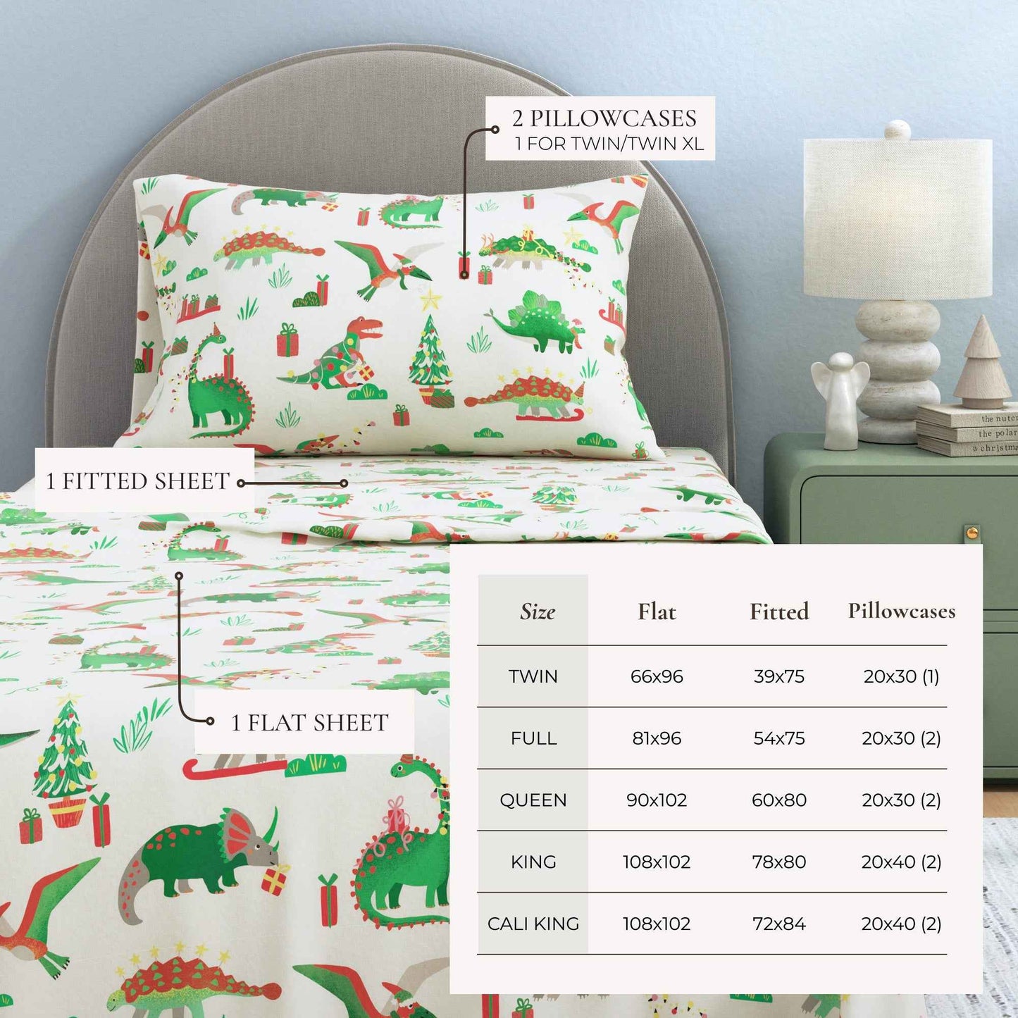 4-Piece Turkish Cotton Christmas Flannel Sheet - Whittaker Collection