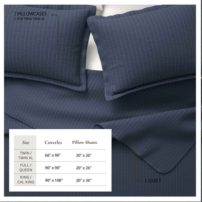 3-Piece Solid Quilt - Alicia Collection
