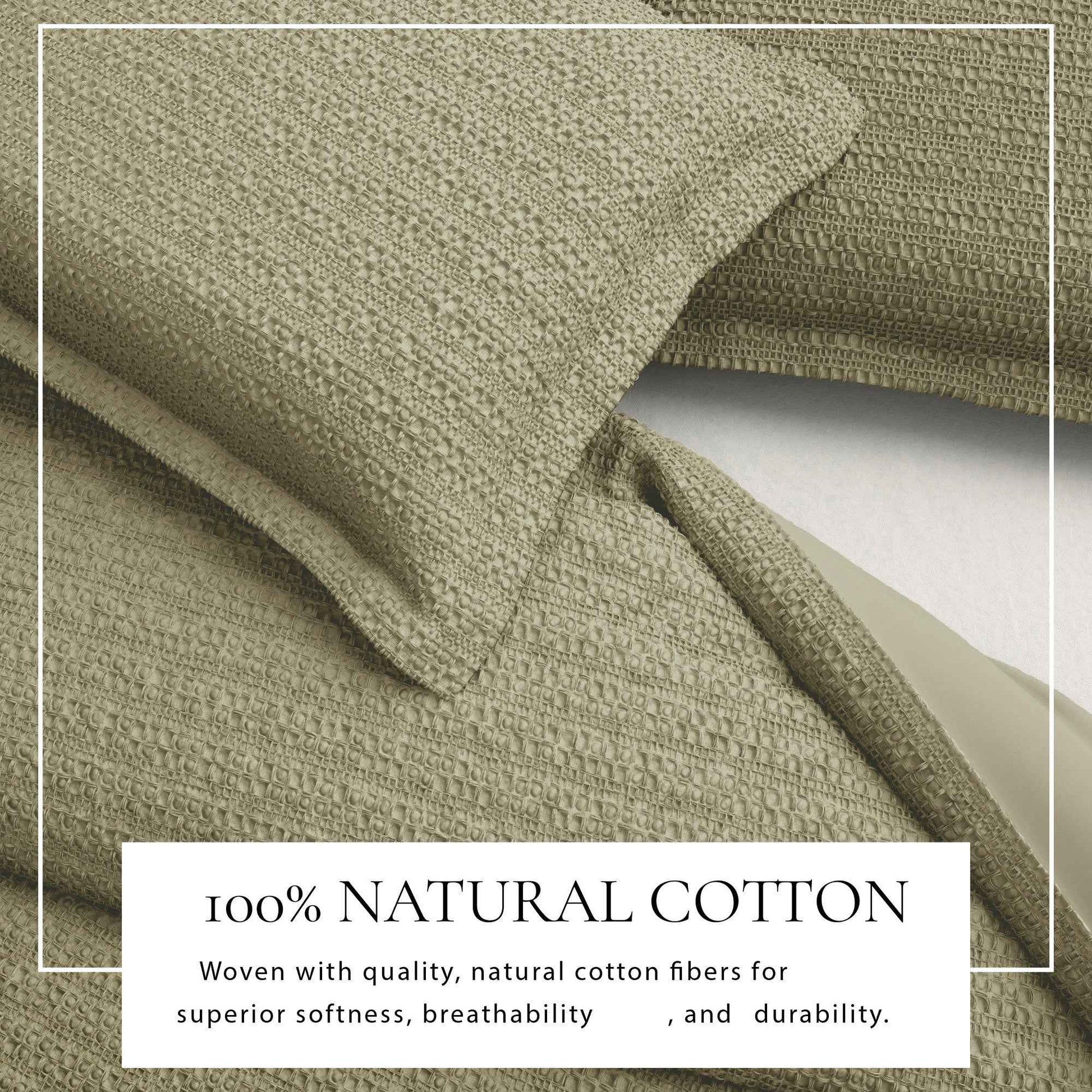 100% Cotton Honeycomb Waffle Duvet Set - Mattea Collection