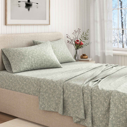 Turkish Cotton Flannel Sheet Set - Winter Floral Collection