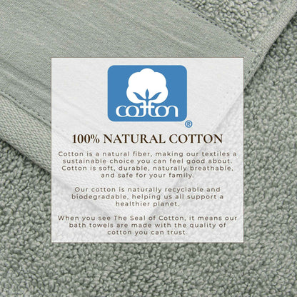 Cotton Linen-Like Border 6-Piece Towel Set - Priya Collection