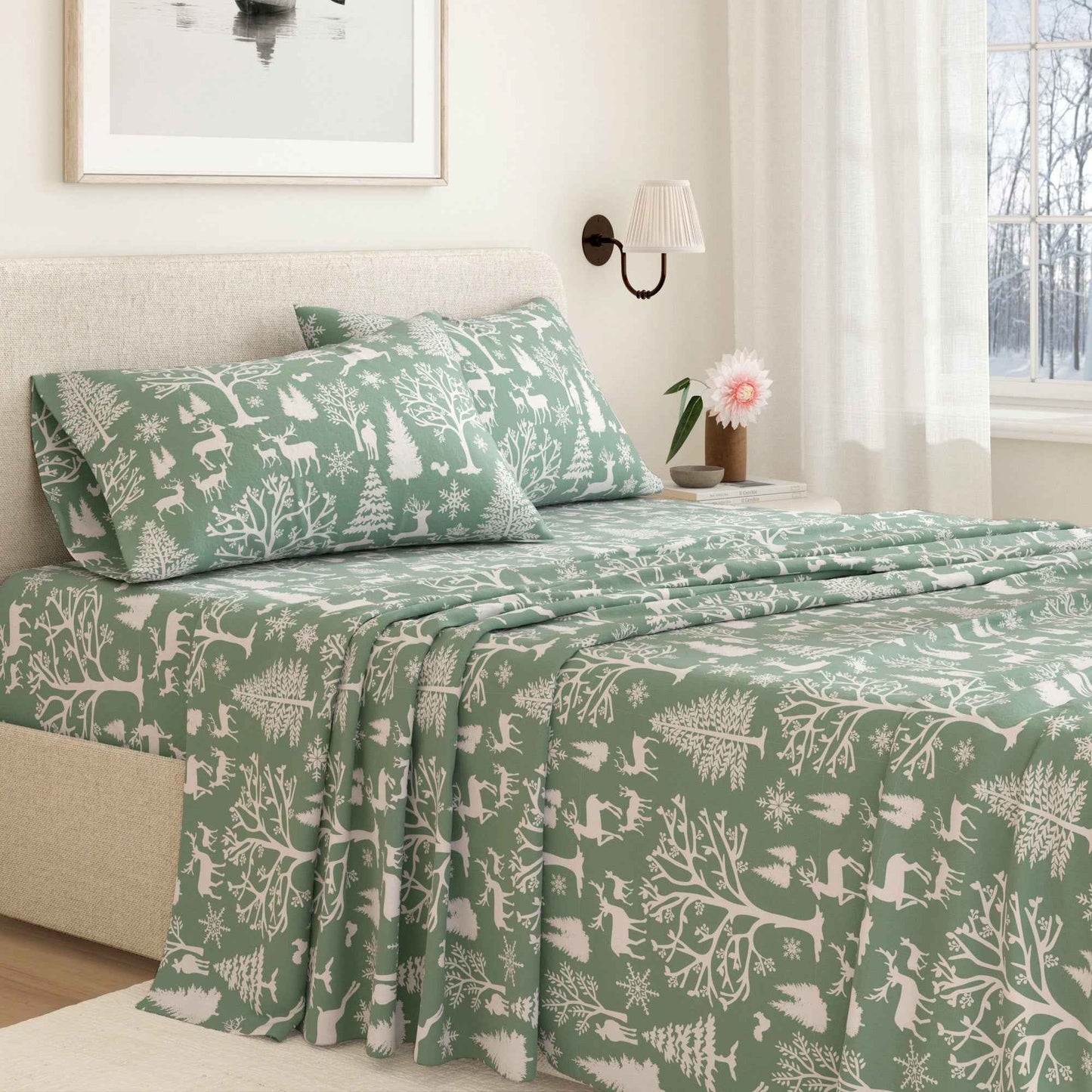 4-Piece Turkish Cotton Flannel Sheet - Lakeview Collection