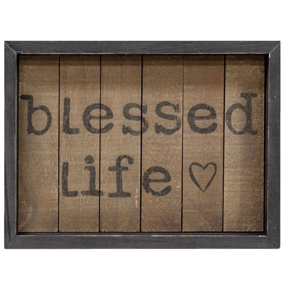 Blessed Life Slat Sign - PoshaBella