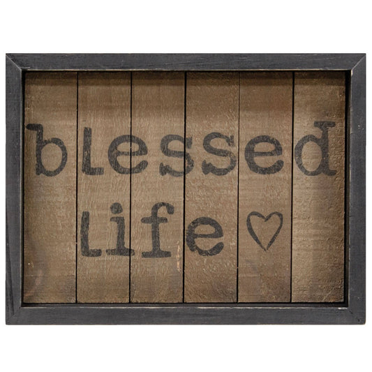 Blessed Life Slat Sign - PoshaBella