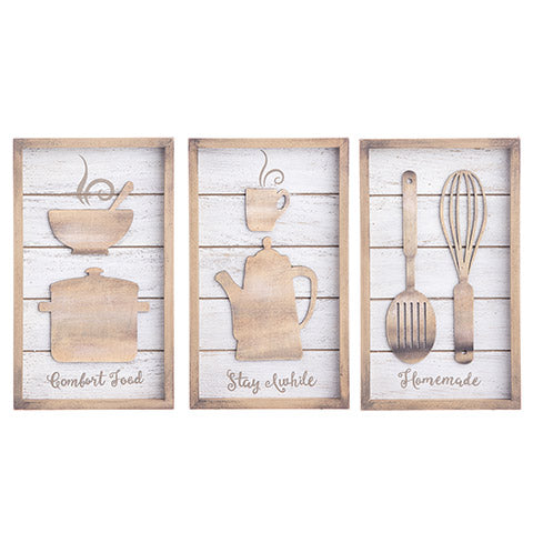 Three Assorted Kitchen Signs - PoshaBella