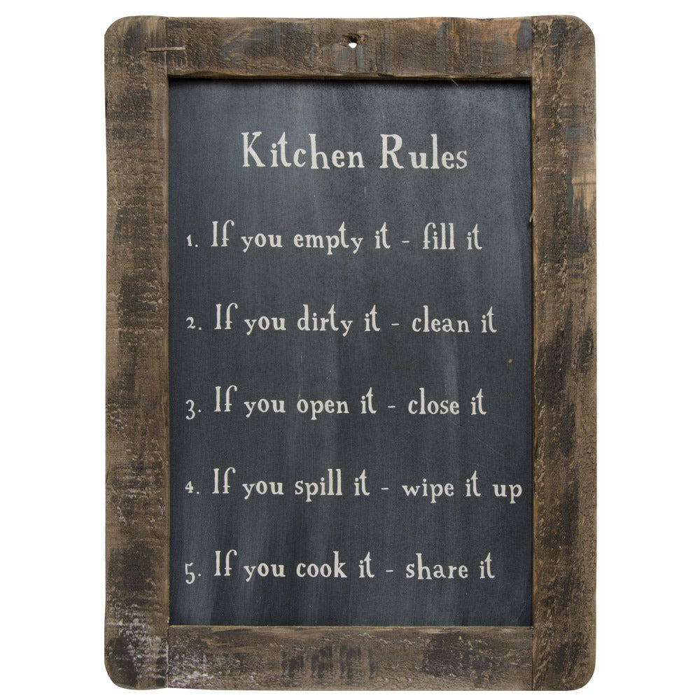 Kitchen Rules Blackboard - PoshaBella
