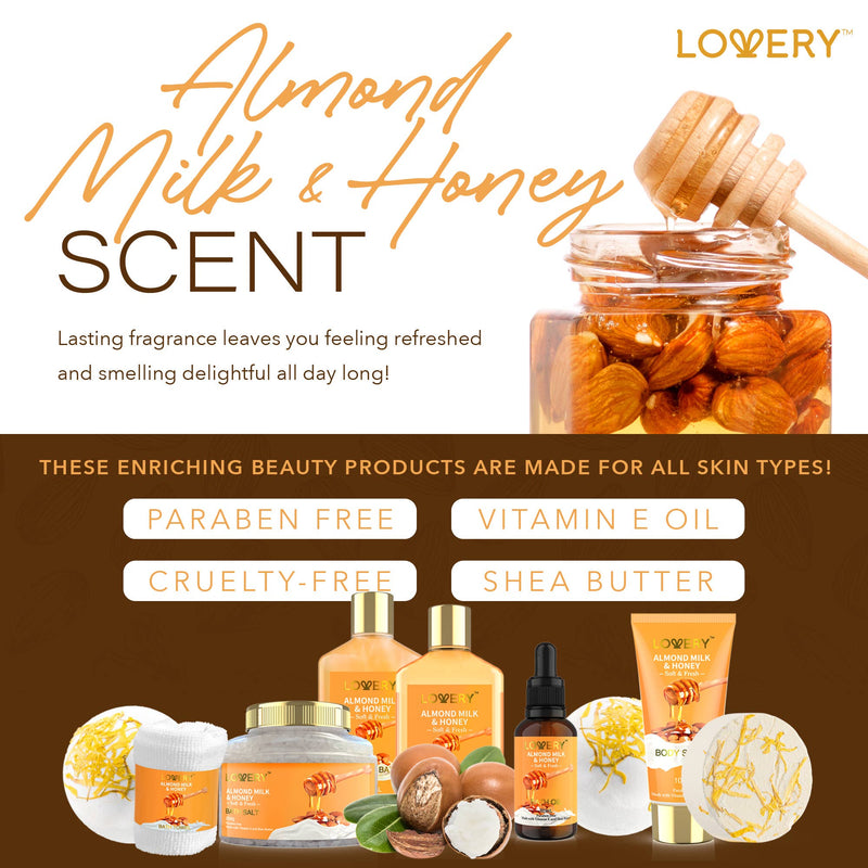 10Pc Almond Milk & Honey Beauty & Personal Set