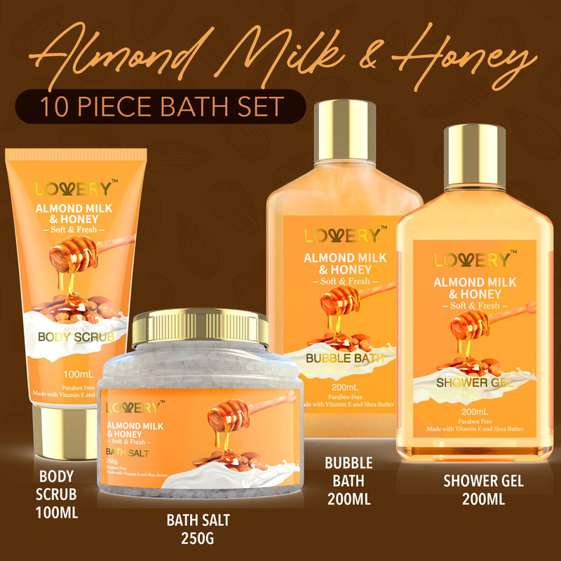 10Pc Almond Milk & Honey Beauty & Personal Set