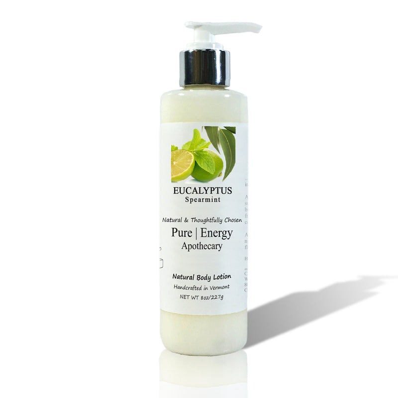 Natural Hand and Body Lotion 8 Oz Eucalyptus & Spearmint