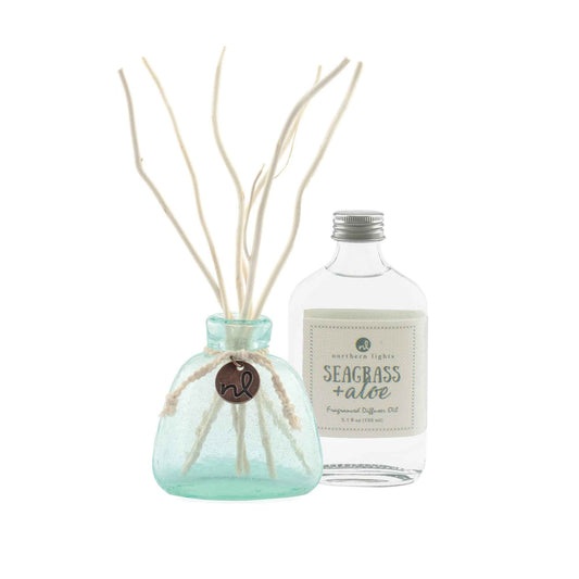 Windward - Seagrass and Aloe - Reed Diffuser - PoshaBella